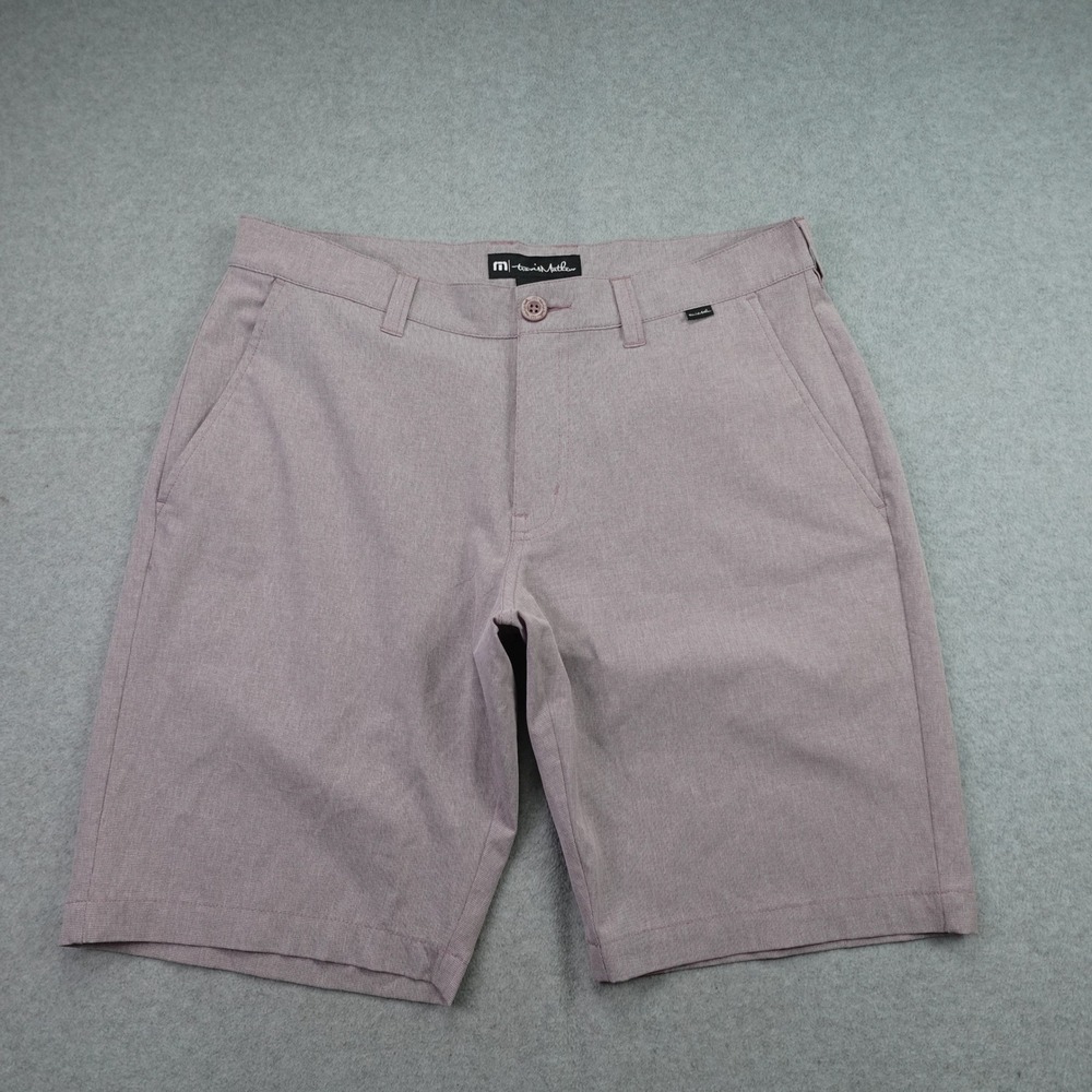 TravisMathew Shorts Mens 32 Mauve Beck Golf Lifestyle Stretch